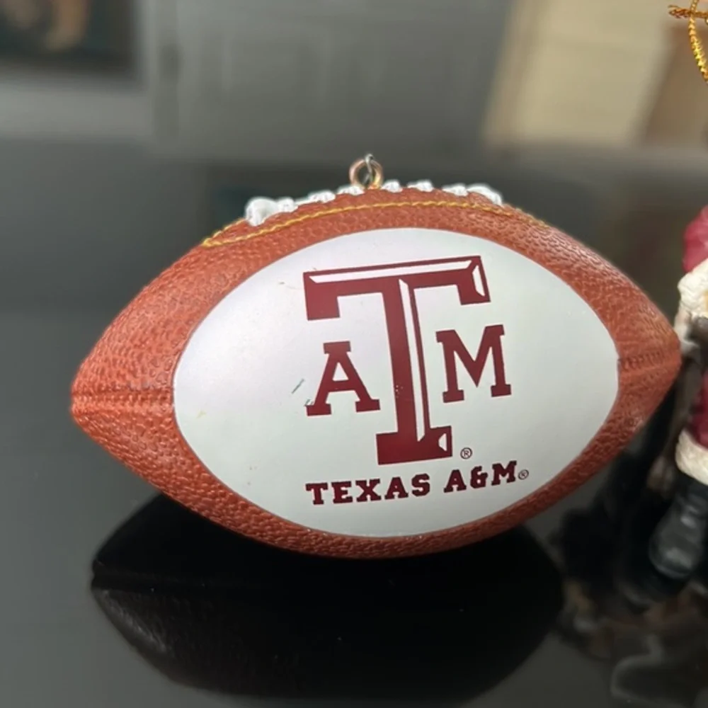 Texas A&M Aggies Christmas Ornament Lot Football Santa Reveille Collie 2001